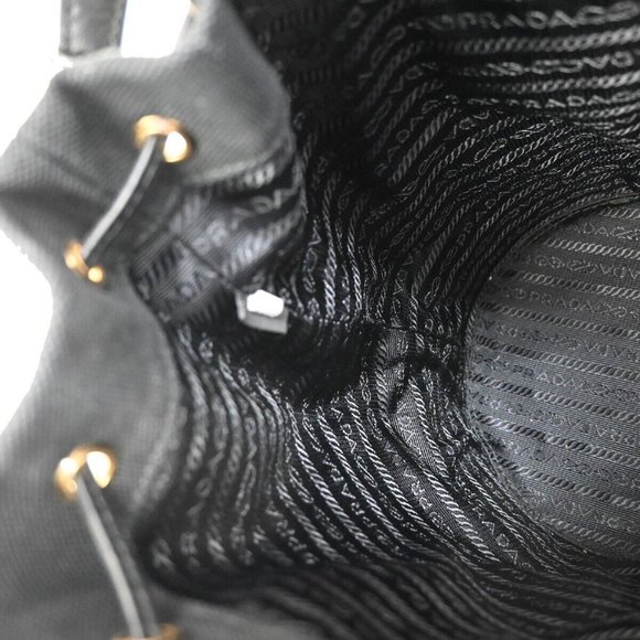 PRADA 2Way Plage Wicker 2Way Shoulder Hand Bag Straw Canvas Leather - Picture 9 of 16